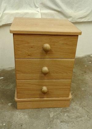 Solid oak bedside cabinets and drawers, finished in oil or wax, or even in the raw if you would prefer.