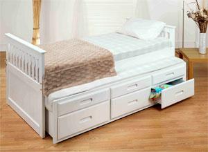 The Captain Bed available one with guest bed and 3 drawer storage unit built.