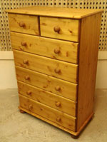 5+2 drawer pine bedroom chest